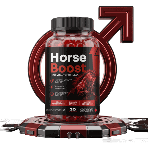 Horse Boost male vitality gummies, 30 strawberry gummies per bottle